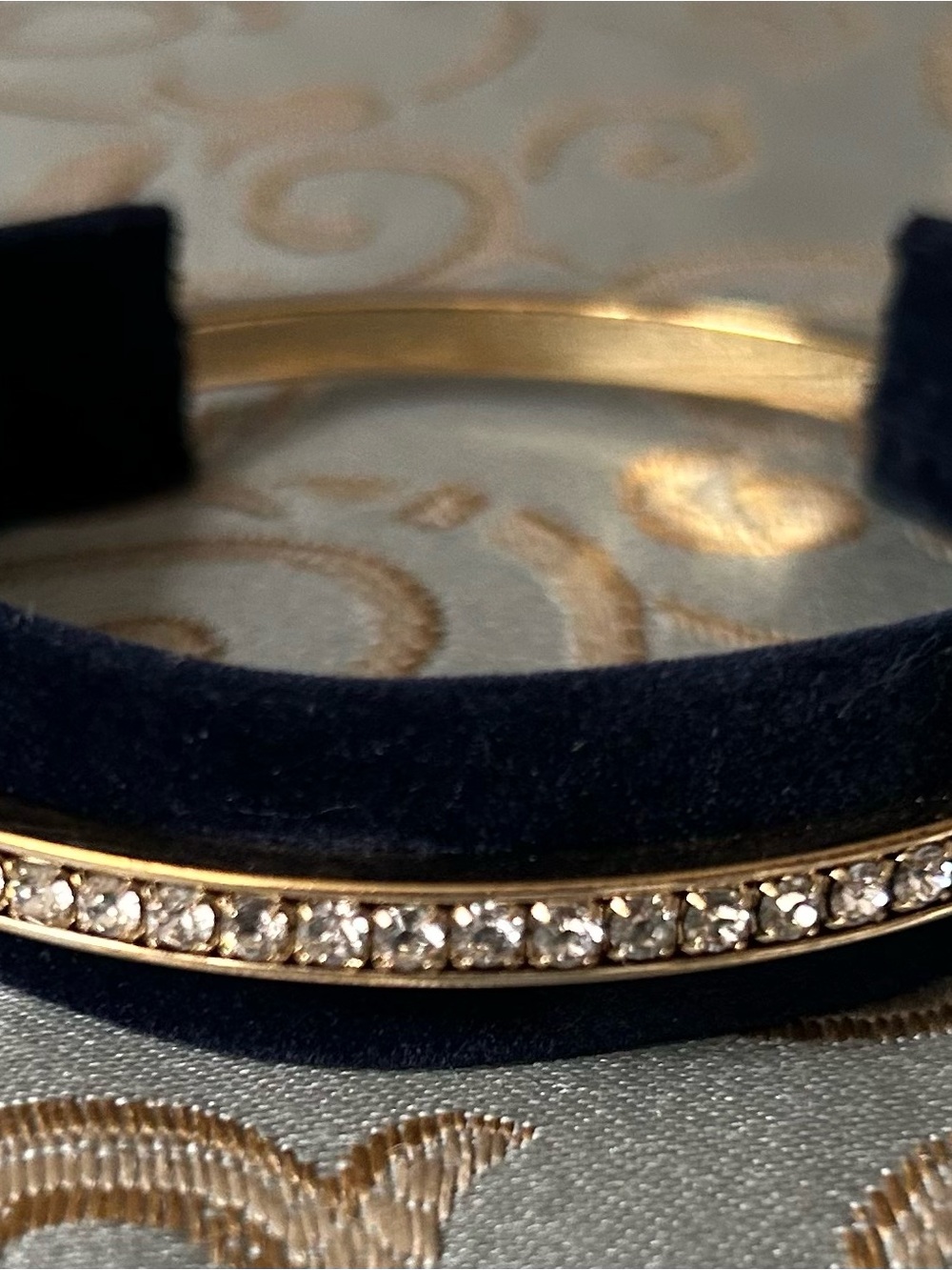 Swarovski Gold and Clear Crystal Line Bracelet - Picture 13 of 14